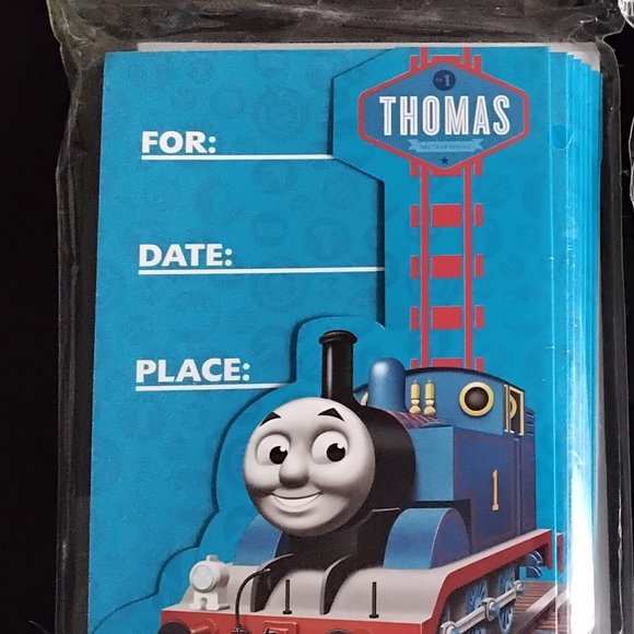 Thomas The Tank Engine Party Invitations - New in Sealed Packages - Picture 3 of 3